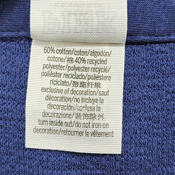 PINK Victoria's Secret Jacket Womens XL Blue Oversized Reverse Fleece Shacket - Picture 8 of 11